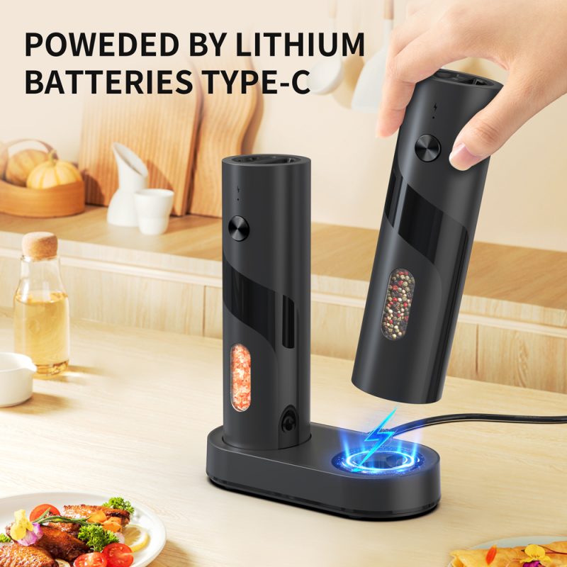 源头工厂-科力通-KYMQ-64C款新趋势厨房小工具110ml充电胡椒盐研磨器电商专供 - 图片 3