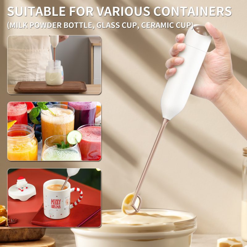 源头工厂-科力通-KJBQ-21J款科力通碱性干电池电动奶泡器食品自动牛奶发泡器咖啡搅拌器咖啡厨房(带底座) - 图片 8