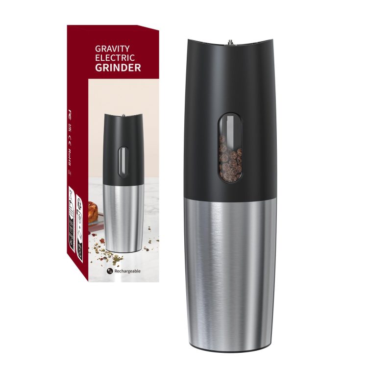 KLT Base Charging Rechargeable Pepper and Salt Electric Grinder with Base Gravity Sensing Kitchen Tools and Utensils KYMQ-26A&KYMQ-26C - KLT (ZHUHAI KELITONG ELECTRONIC CO., LTD.)