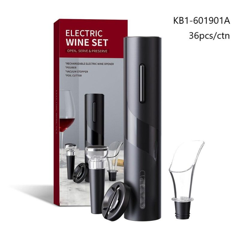 SGS-KB1-601901A Electric Corkscrew with Alkaline Battery Wine Accessory Gift Set - KLT (ZHUHAI KELITONG ELECTRONIC CO., LTD.)