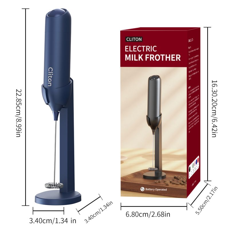 源头工厂-科力通-KJBQ-21-BSA7款科力通碱性干电池电动奶泡器自动牛奶发泡器咖啡搅拌器咖啡厨房带创新支架 - 图片 26