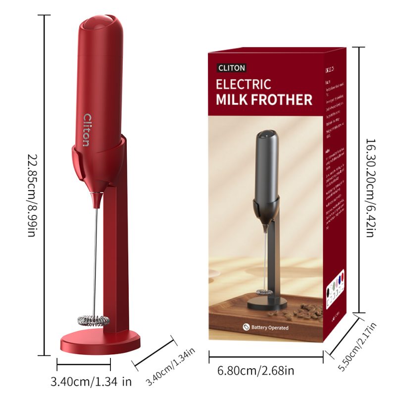 源头工厂-科力通-KJBQ-21-BSA7款科力通碱性干电池电动奶泡器自动牛奶发泡器咖啡搅拌器咖啡厨房带创新支架 - 图片 18