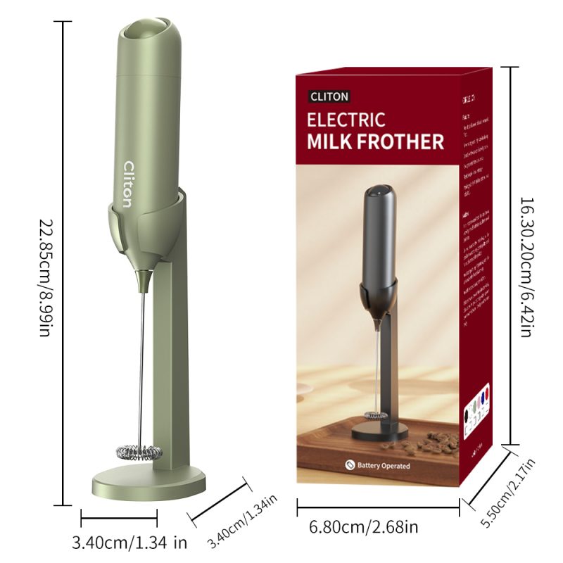 源头工厂-科力通-KJBQ-21-BSA7款科力通碱性干电池电动奶泡器自动牛奶发泡器咖啡搅拌器咖啡厨房带创新支架 - 图片 23