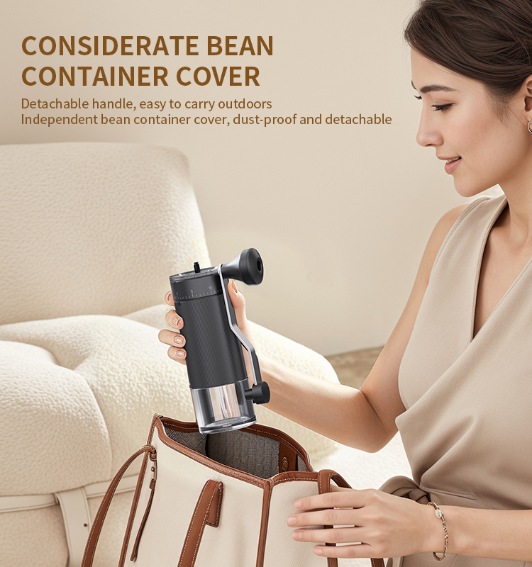 科力通2025全新外调档铝合金手摇磨豆机ODM/OEM代工厂| 咖啡豆磨粉机KMDJ-LCP款 贴牌定制|电商爆款厨房小家电批发拿货|科力通-27年源头厂家 - 图片 2