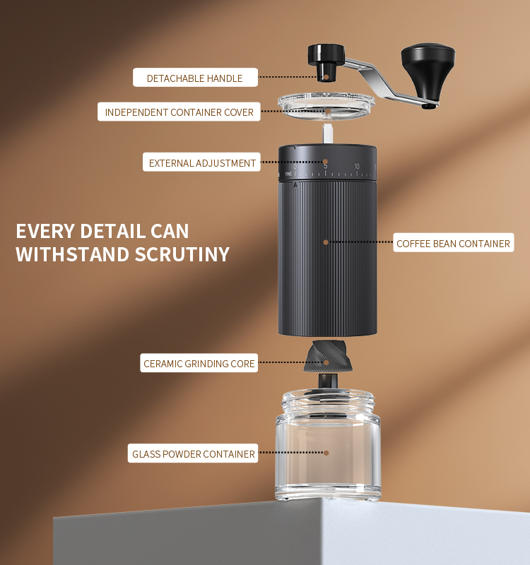 科力通2025全新外调档铝合金手摇磨豆机ODM/OEM代工厂| 咖啡豆磨粉机KMDJ-LCP款 贴牌定制|电商爆款厨房小家电批发拿货|科力通-27年源头厂家 - 图片 11