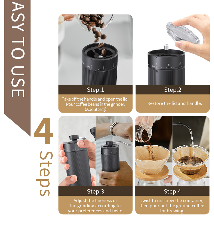 科力通2025全新外调档铝合金手摇磨豆机ODM/OEM代工厂| 咖啡豆磨粉机KMDJ-LCP款 贴牌定制|电商爆款厨房小家电批发拿货|科力通-27年源头厂家 - 图片 9