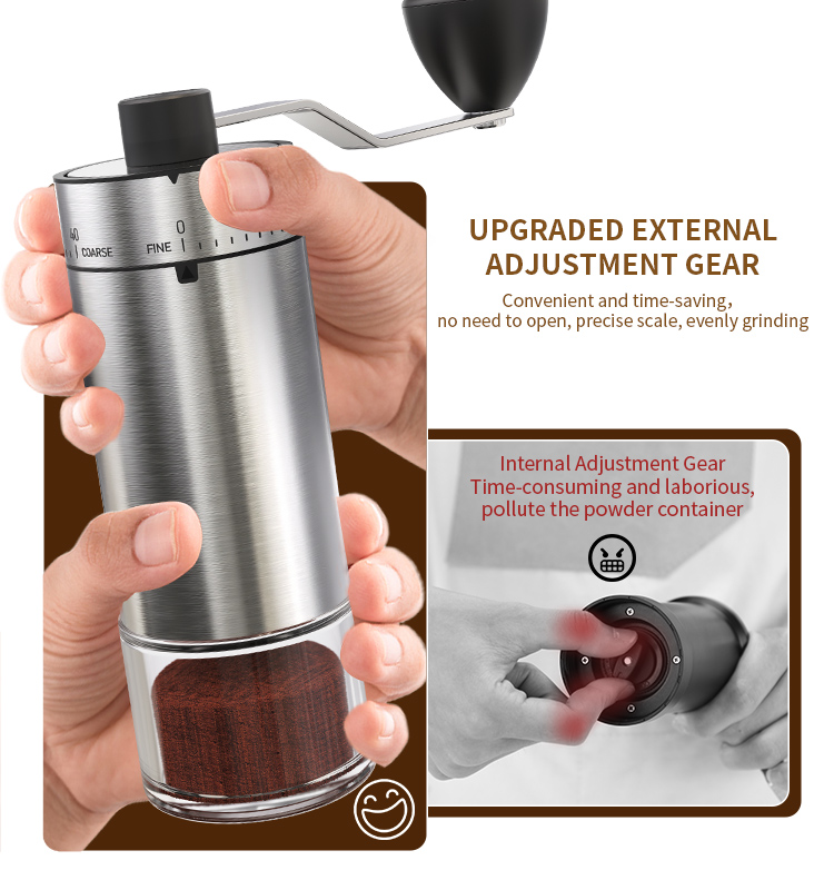 科力通2025全新高质量不锈钢手摇磨豆机ODM/OEM代工厂| 家用高端磨豆机 KMDJ-KCT-W2款 贴牌定制|电商爆款厨房小家电批发拿货|科力通-27年源头厂家 - 图片 8