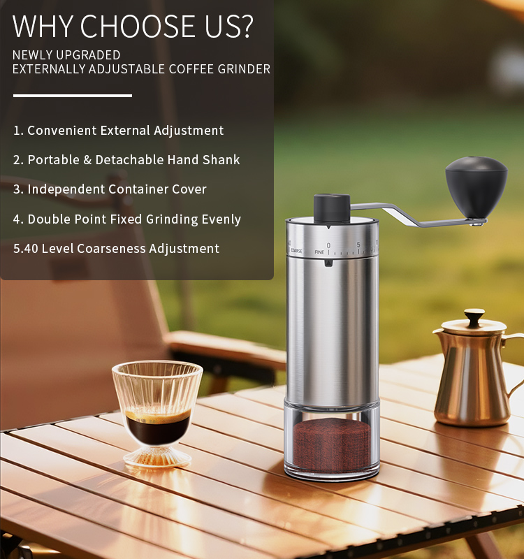 科力通2025全新高质量不锈钢手摇磨豆机ODM/OEM代工厂| 家用高端磨豆机 KMDJ-KCT-W2款 贴牌定制|电商爆款厨房小家电批发拿货|科力通-27年源头厂家 - 图片 2