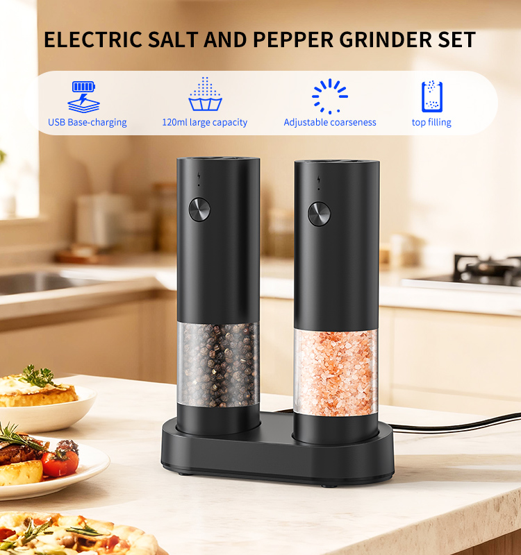 2025 新款超大料仓底座充电款电动胡椒研磨器两只装 KYMQ-95C款 贴牌定制|电商爆款厨房小家电批发拿货|科力通-27年源头厂家 - 图片 12