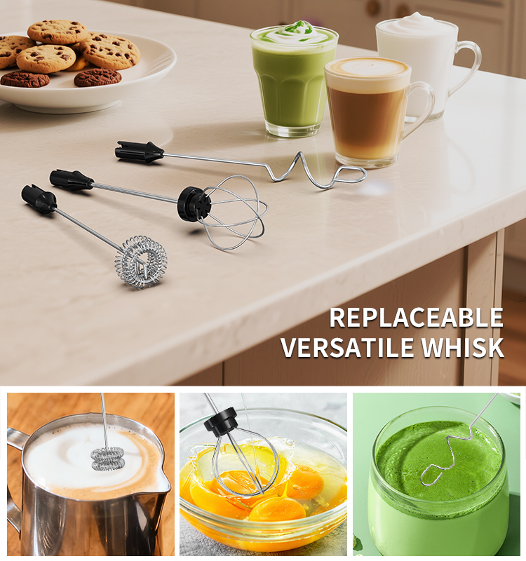 电动奶泡器源头工厂 2025新款调速版本 KJBQ-23X-BS 带底座版本科力通锂电池充电式电动奶泡器实力厂家牛奶发泡器咖啡搅拌器咖啡厨房 - 图片 7