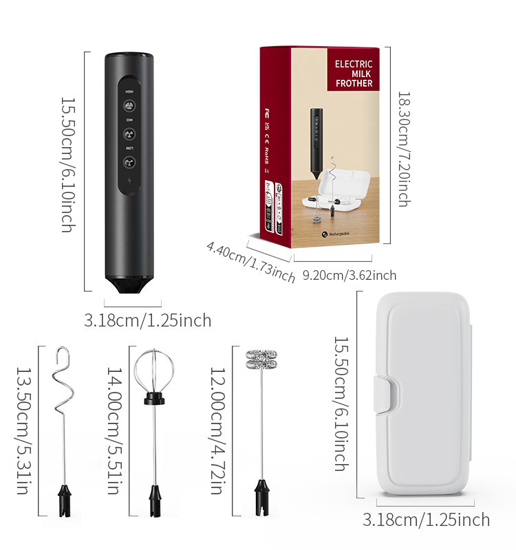 电动奶泡器源头工厂 2025新款调速版本 KJBQ-23X-BOX 便携版本 科力通锂电池充电式电动奶泡器实力厂家牛奶发泡器咖啡搅拌器咖啡厨房 - 图片 9