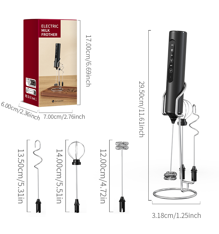 电动奶泡器源头工厂 2025新款调速版本 KJBQ-23X-BS 带底座版本科力通锂电池充电式电动奶泡器实力厂家牛奶发泡器咖啡搅拌器咖啡厨房 - 图片 14
