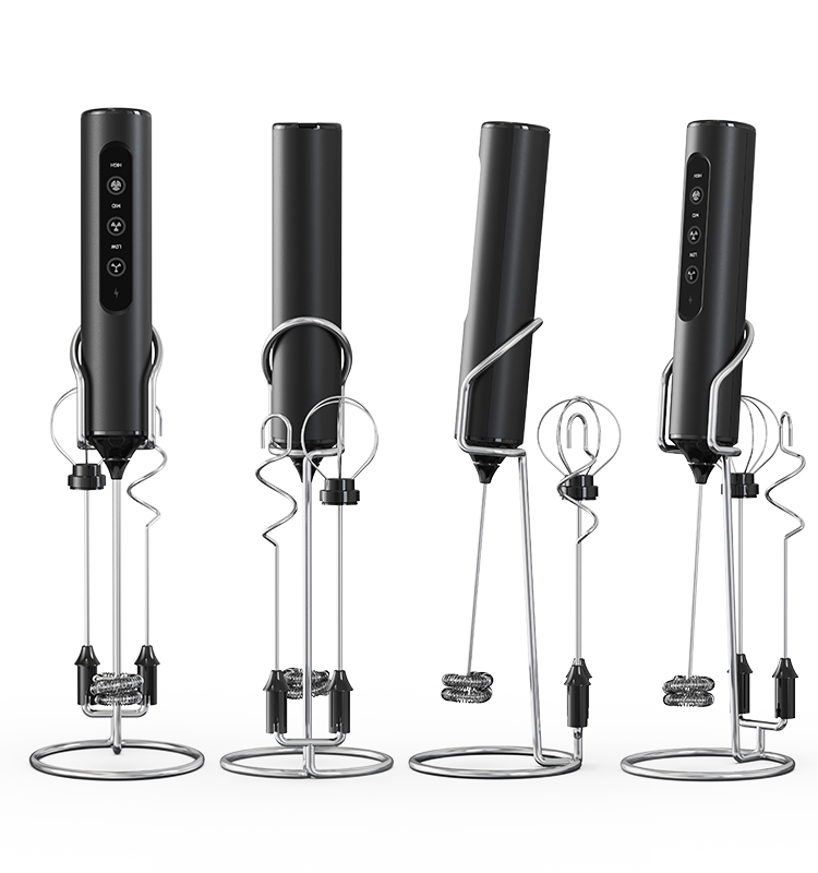 电动奶泡器源头工厂 2025新款调速版本 KJBQ-23X-BS 带底座版本科力通锂电池充电式电动奶泡器实力厂家牛奶发泡器咖啡搅拌器咖啡厨房 - 图片 2